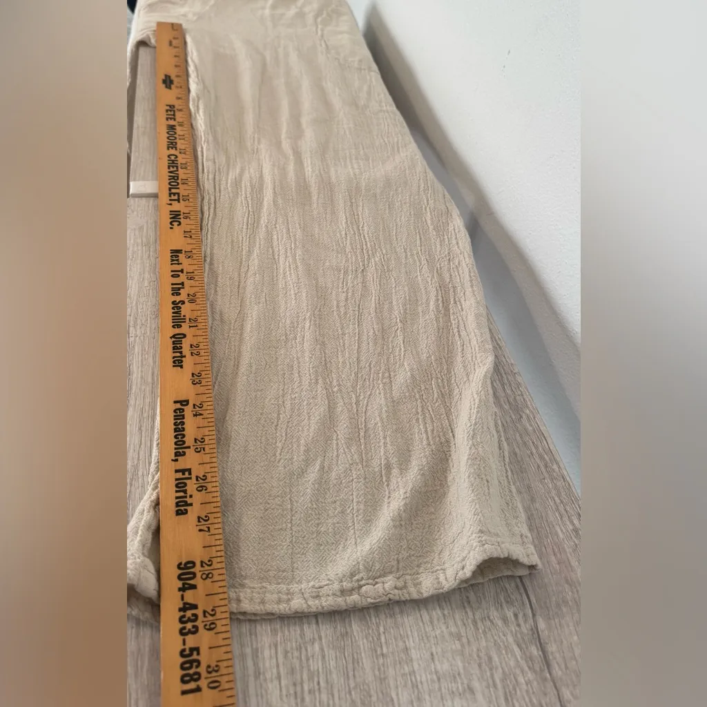 Oh My Gauze Cropped Pants Lightweight Casual Pull On Relaxed Size 2 US L / XL Size L - Image 3