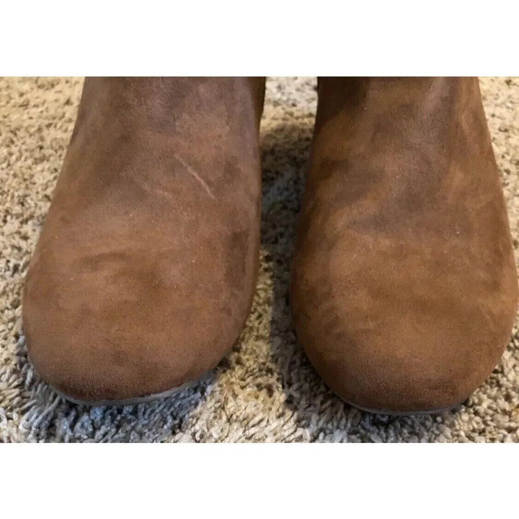 Arizona Jeans "Paisley" Brown Faux Suede Ankle Boots Booties MEMORY FOAM 8M Size 8 - Image 6