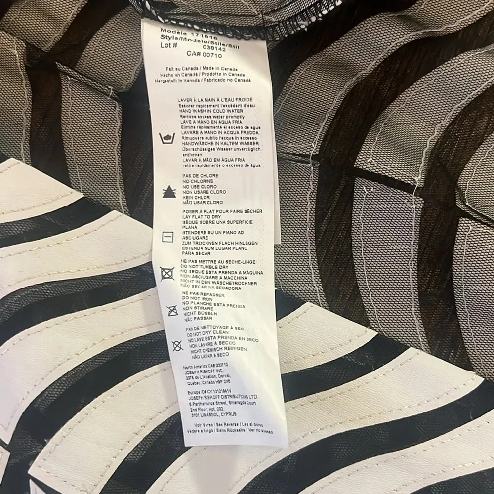 Joseph Ribkoff Zebra Vegan Leather Mesh Coat 171816 Size 8 EUC - Image 7