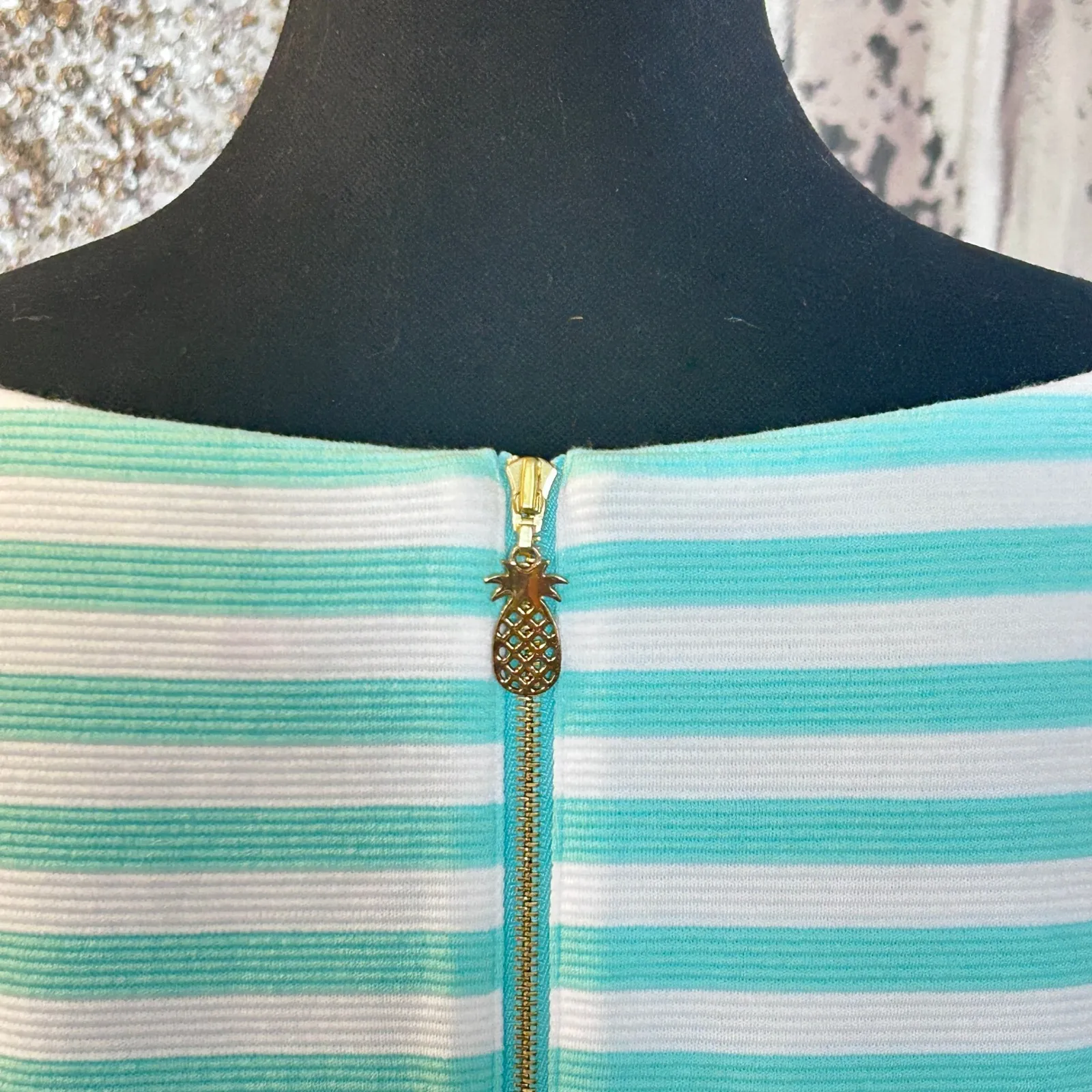 Lilly Pulitzer Womens Lana Cap Sleeve Poolside Blue Striped Dress - Size‎ XL - Image 8