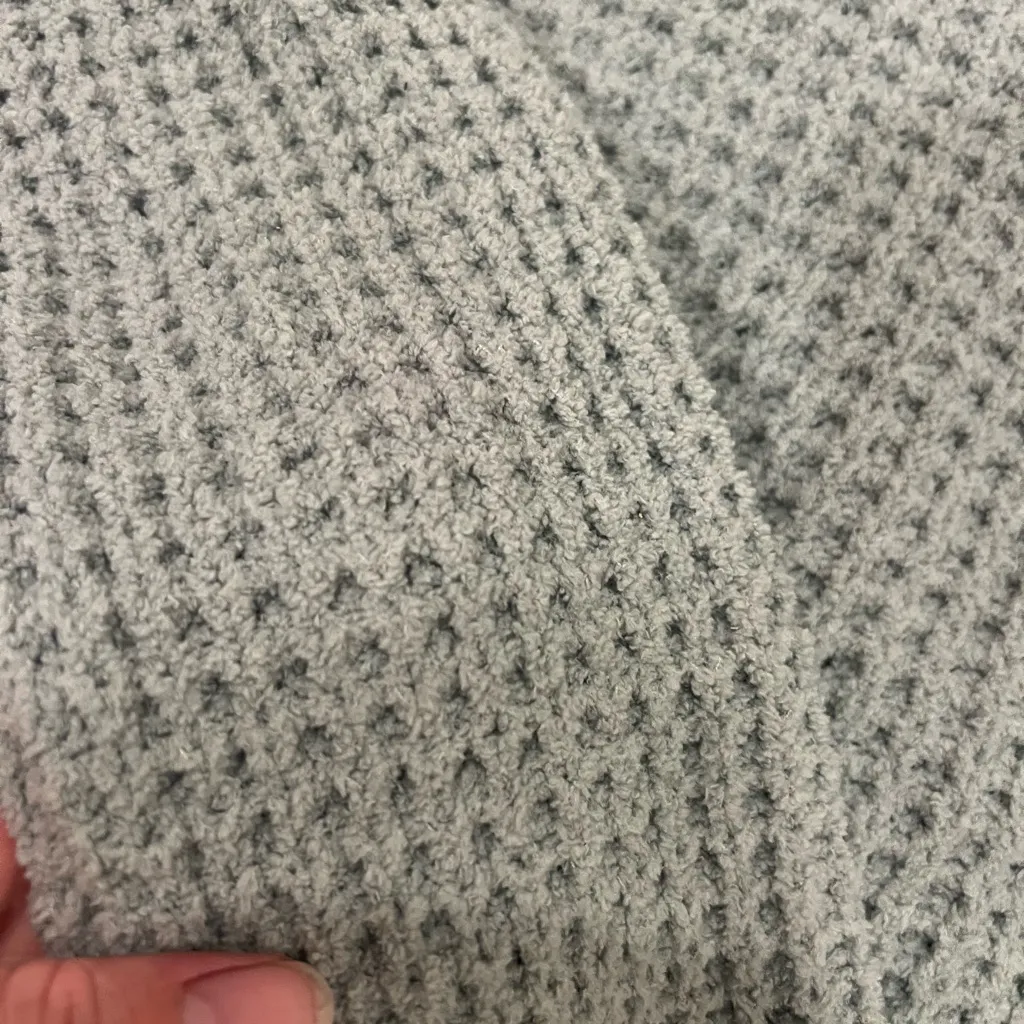 Sincerely Jules Gray Waffle Knit Sweater - Image 3