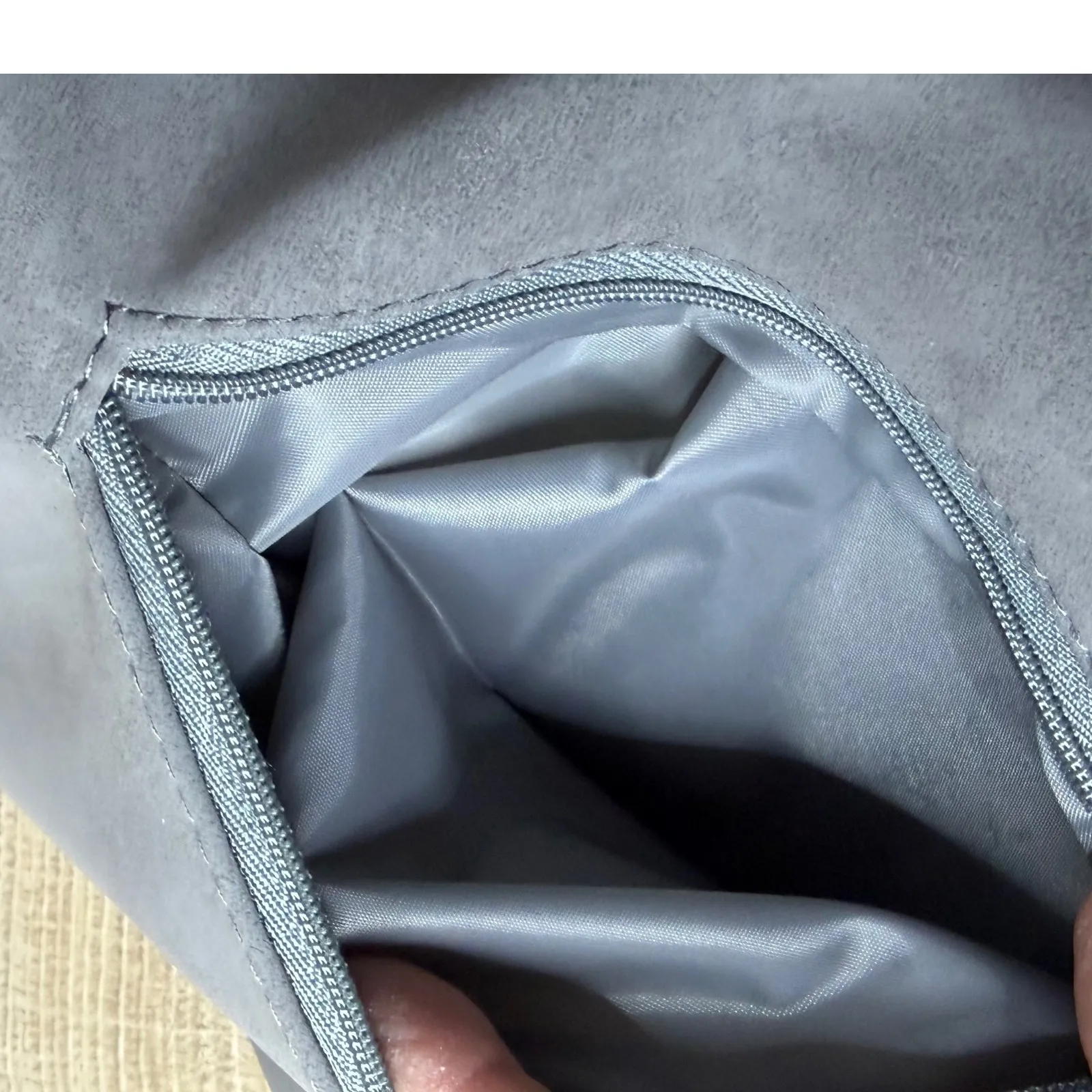 ION Color Brilliance Majestic Gray Embossed Foldover Clutch Tassel Purse Bag - Image 5