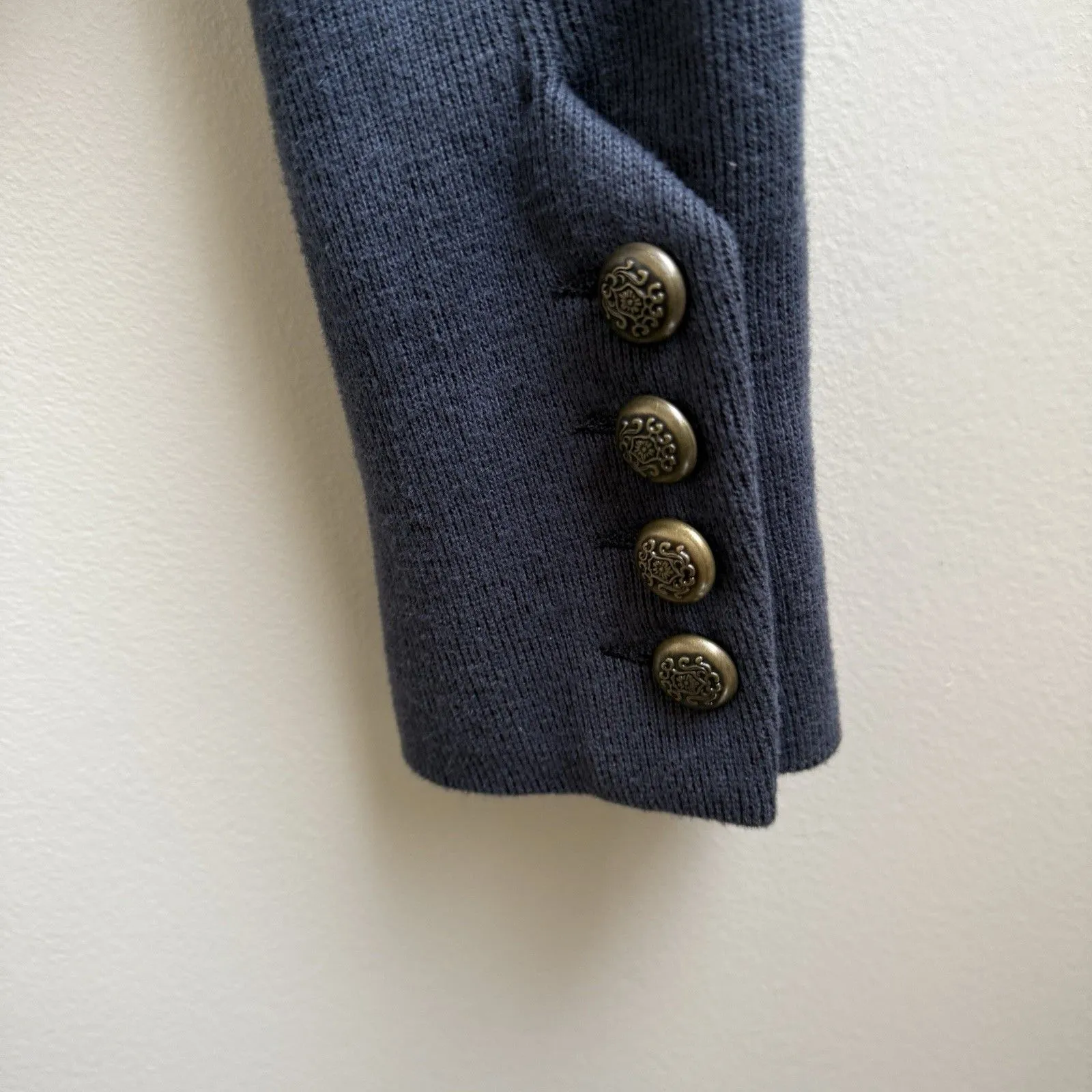 NWT Free People Majorette Military Jacket Double Breasted Crop Stretch Knit 2 - Image 8