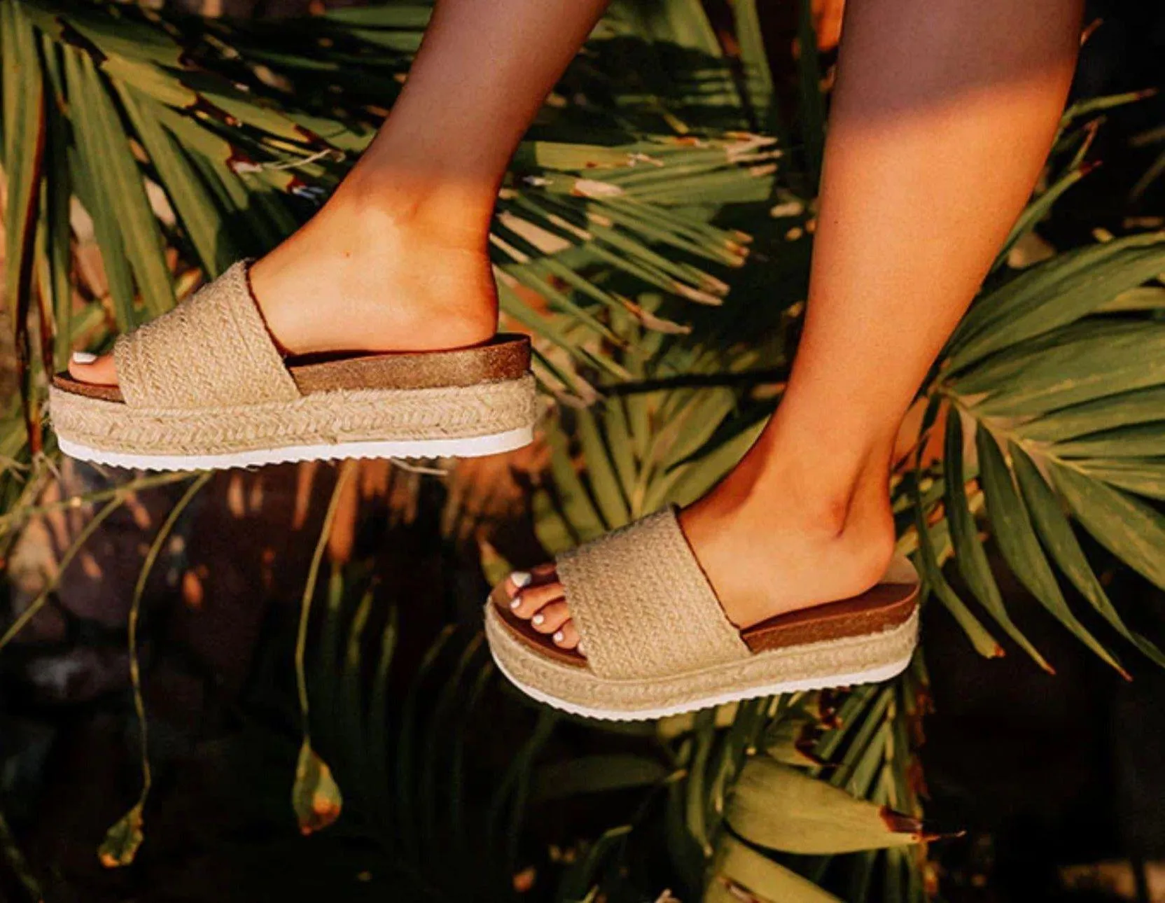 Raffia Strap Wedge - Image 2