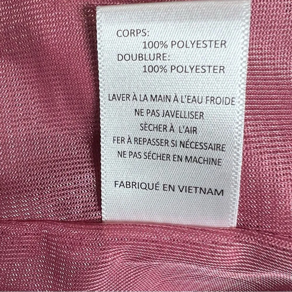 Lush dusty rose pleated faux wrap maxi dress size small - Image 8