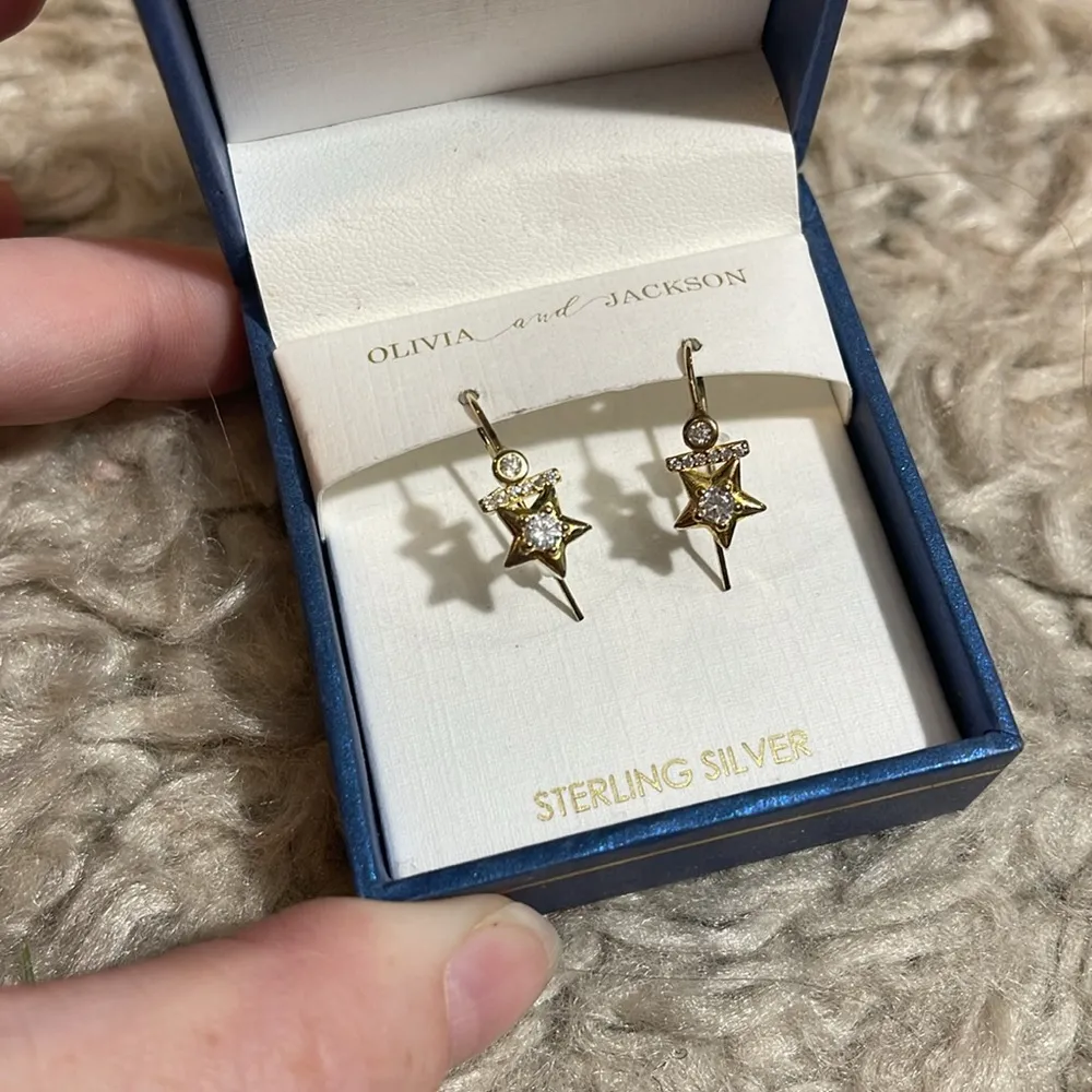 Olivia and Jackson new earrings Nordstrom sterling silver star rhinestone - Image 2