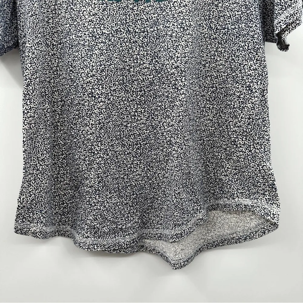 Anthropologie Saturday Sunday Blue & White Floral Print C’est La Vie Shirt Sz XS - Image 3