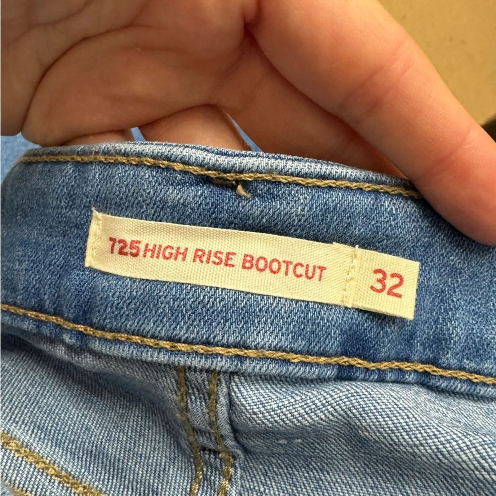 Levi’s 725 High Rise Bootcut Jeans Womens 32 Blue Stretch Denim Casual Zip Fly - Image 13