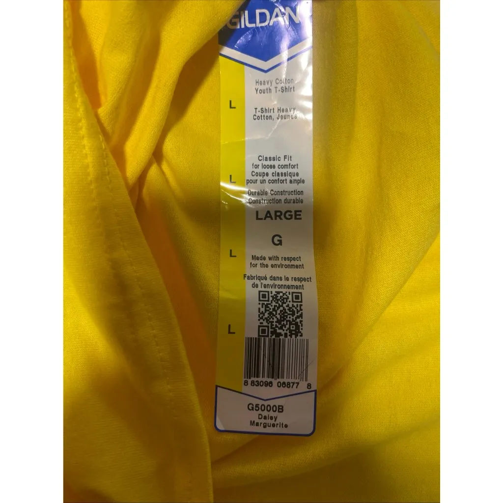 NWT Gildan Daisy Large Youth Short Sleeve T Shirt With DTF Teacher - Image 4
