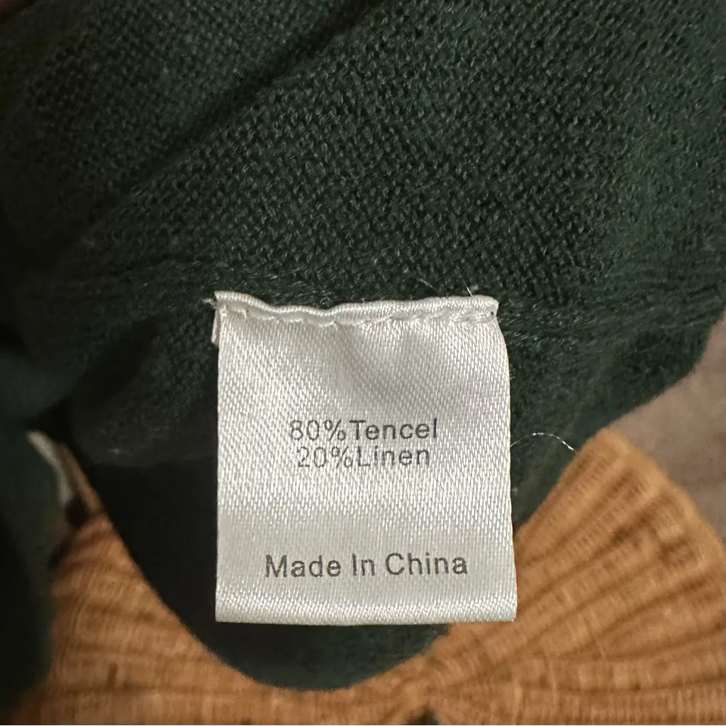 Tuckernuck Forest Green Long Dolman Sleeve Collared Polo T-Shirt Women’s M/L - Image 4