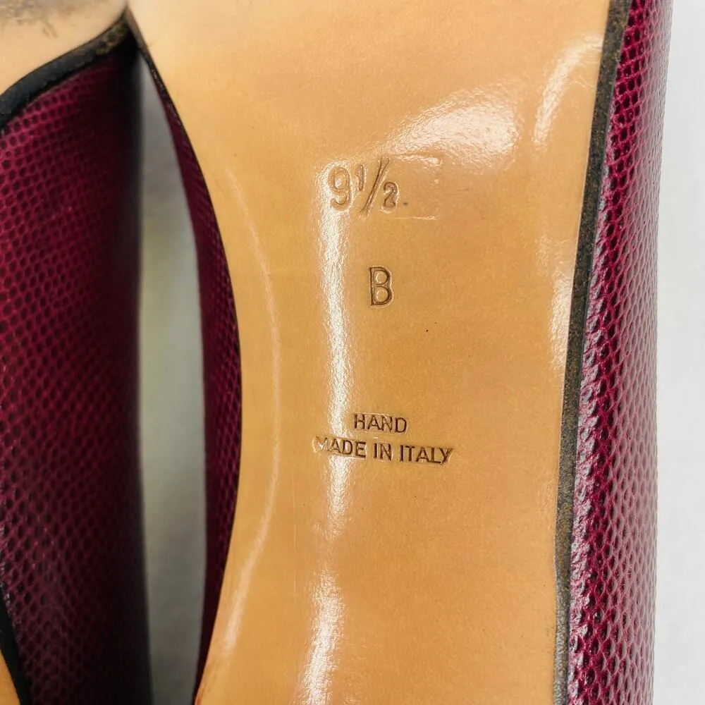 Walter Steiger Heels Pumps 9.5B Burgundy Wine 4" Red Size 9.5 - Image 9