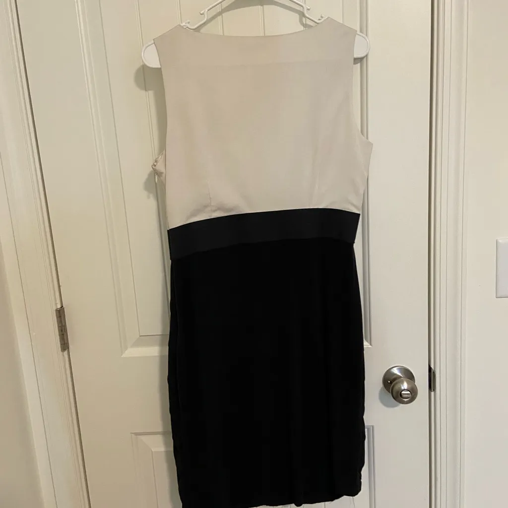 NEVER WORN New York & Company women’s sleeveless layered skirt stretch dress M‎ Black Size M - Image 7