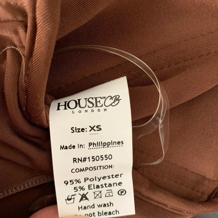 House of CB Natelle Chocolate Brown Corset Longsleeve Top Womens XS - Image 13