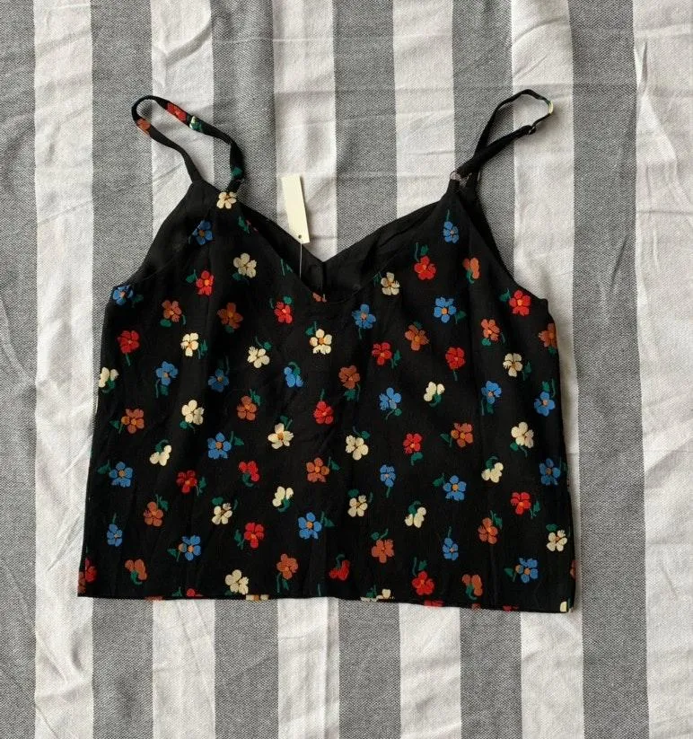 Madewell NWT  BUTTON-DOWN CAMI IN PRESSED FLOWERS - Image 5