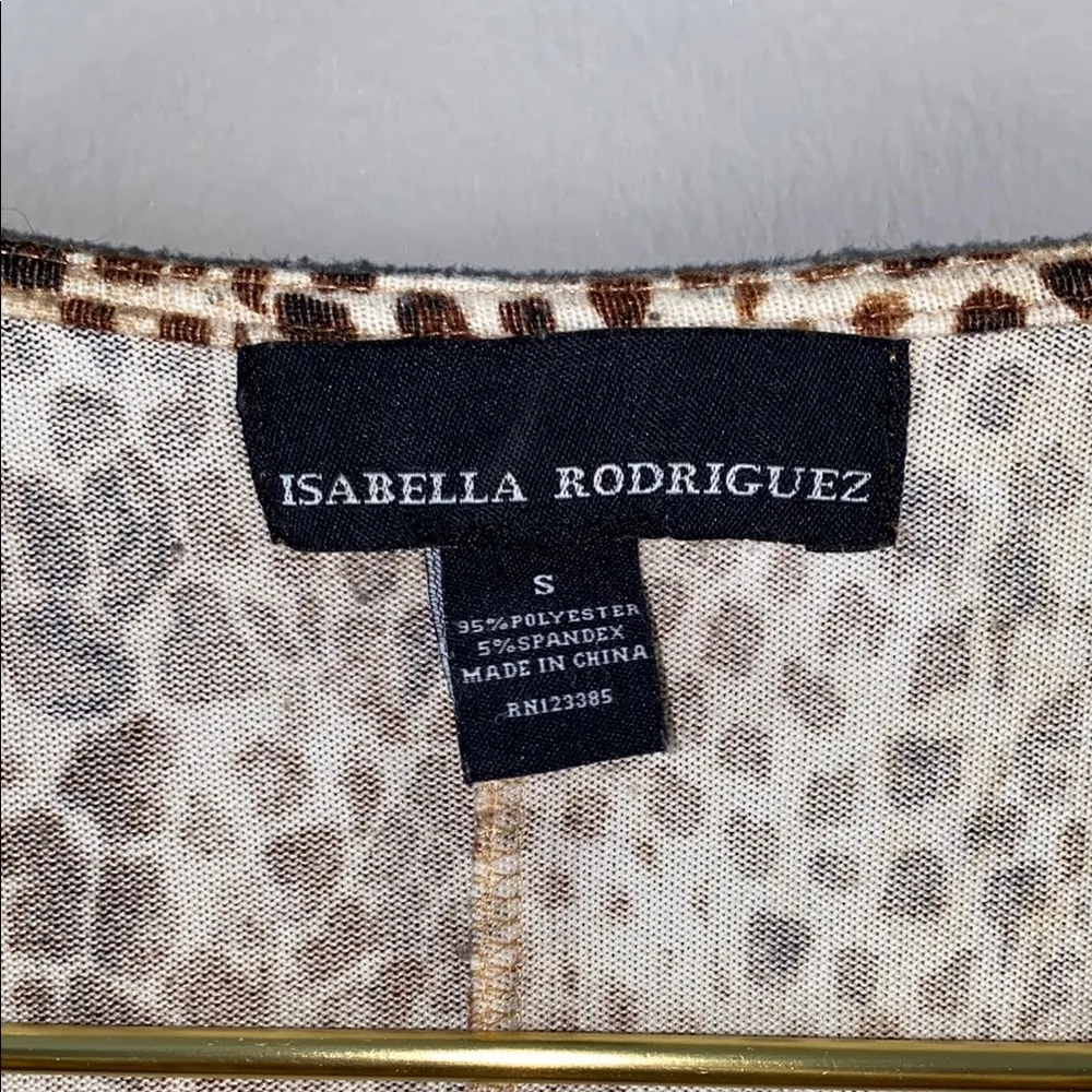 Isabella Rodriguez Asymmetrical Brown Tan Blouse - Image 7