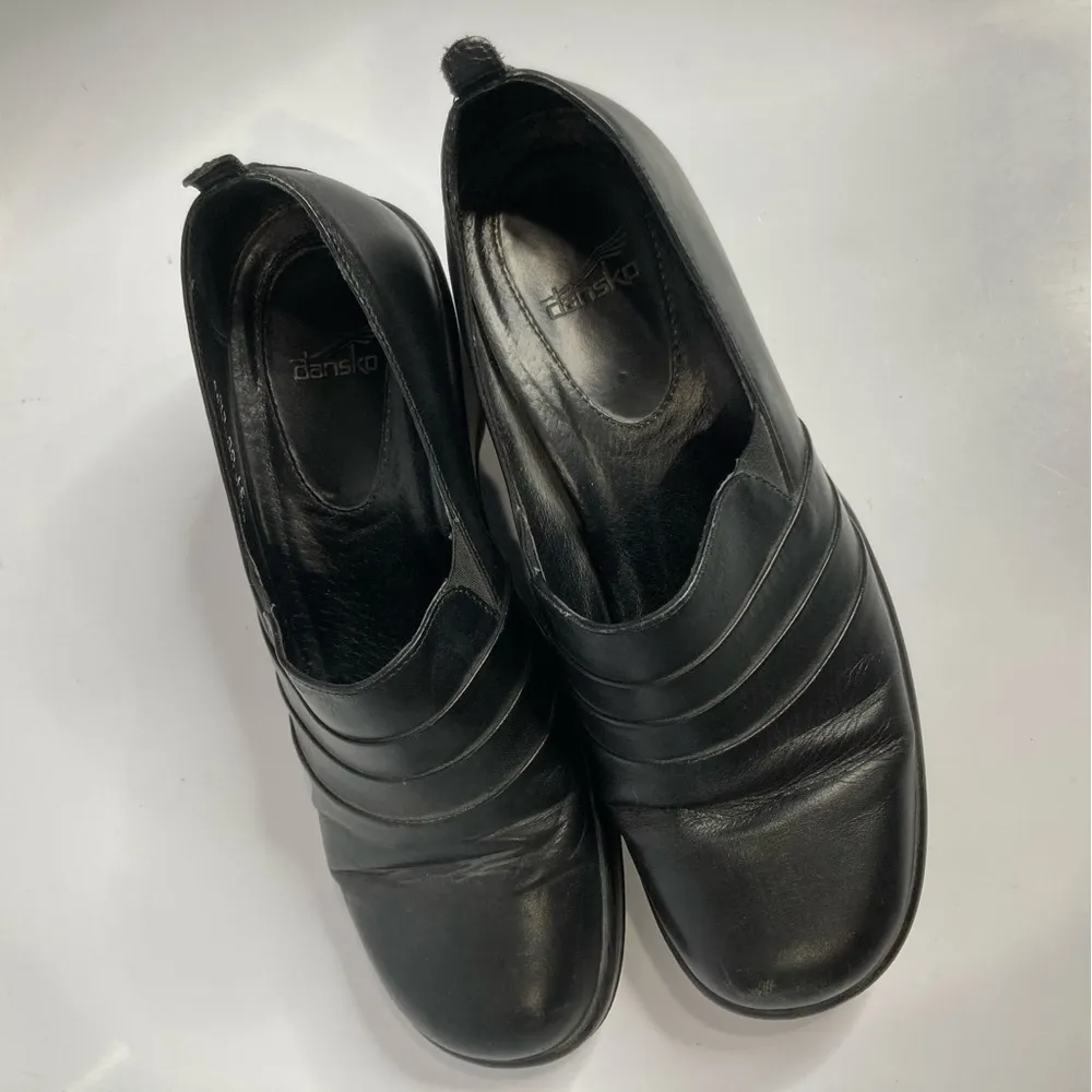 Dansko black leather‎ clogs size 39 - Image 5