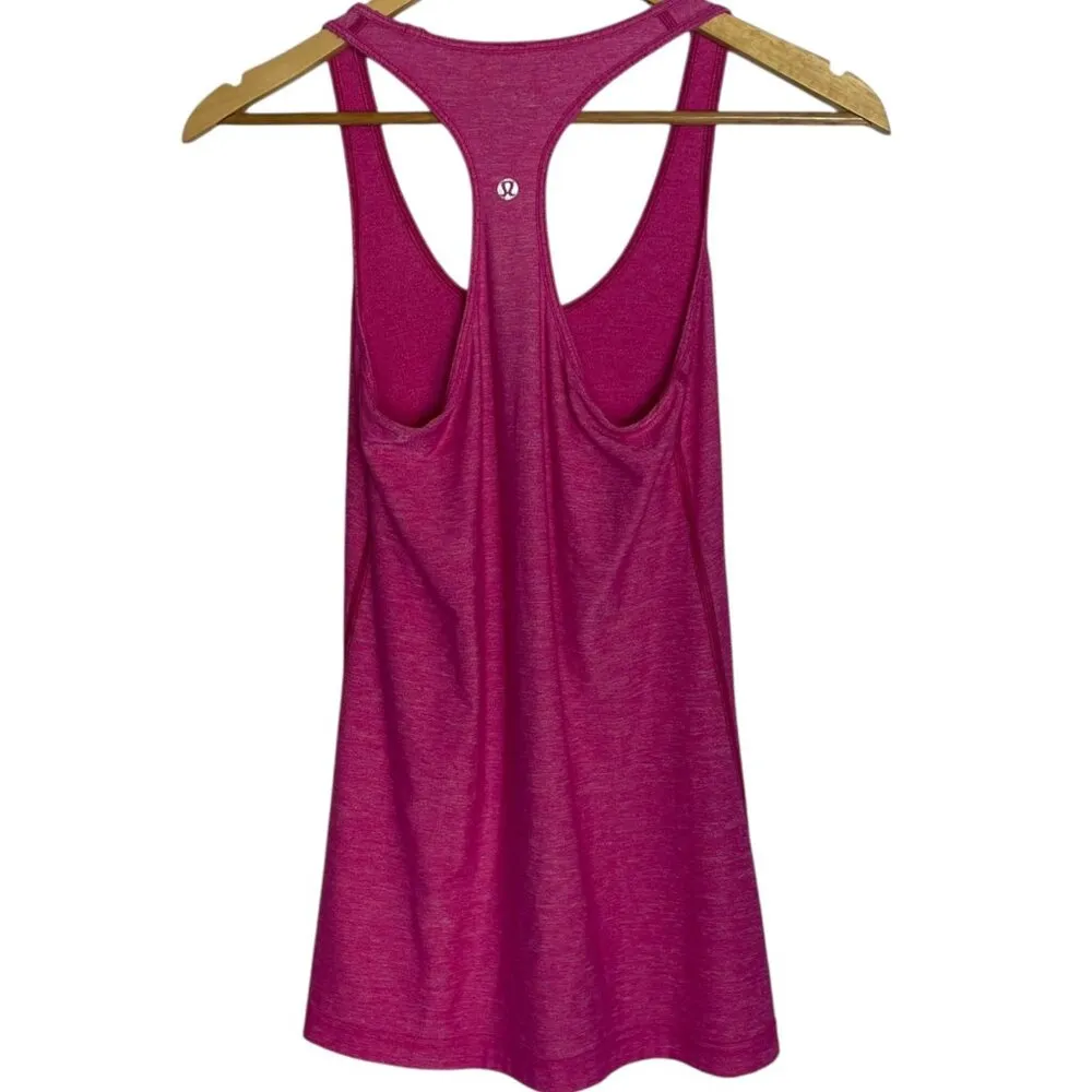 Lululemon Women's M Tank Top Pink Racerback Sleeveless Active Athleisure Casual - Image 3