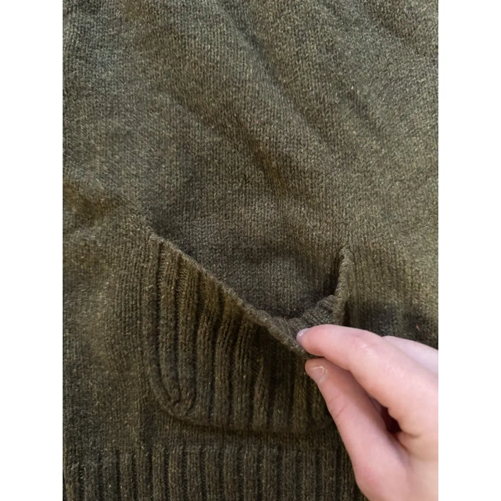 Eddie Bauer Women XXL Green‎ Rabbit Hair Blend Knit Hooded Pocket Sweater Vest - Image 6