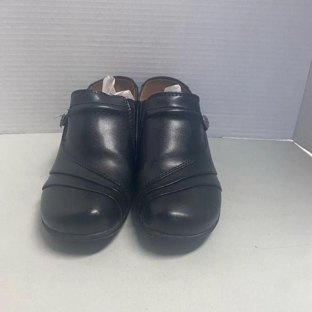 EARTH SPIRIT CLASSICS Elaine Women’s Black Mules Size 7 Leather Slip On SEE DESC - Image 12