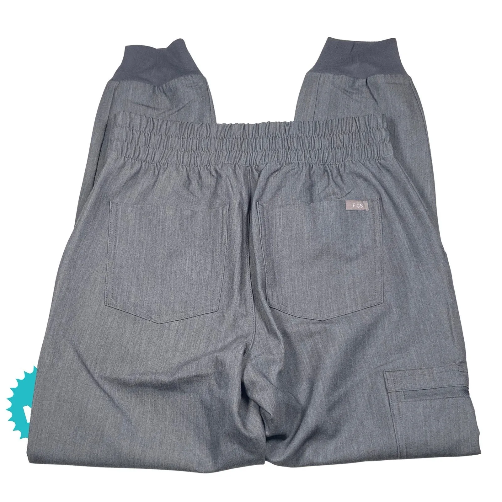 Figs Scrub Pants Women XS Petite Gray High Waisted Zamora Jogger NWT Medical - Image 3