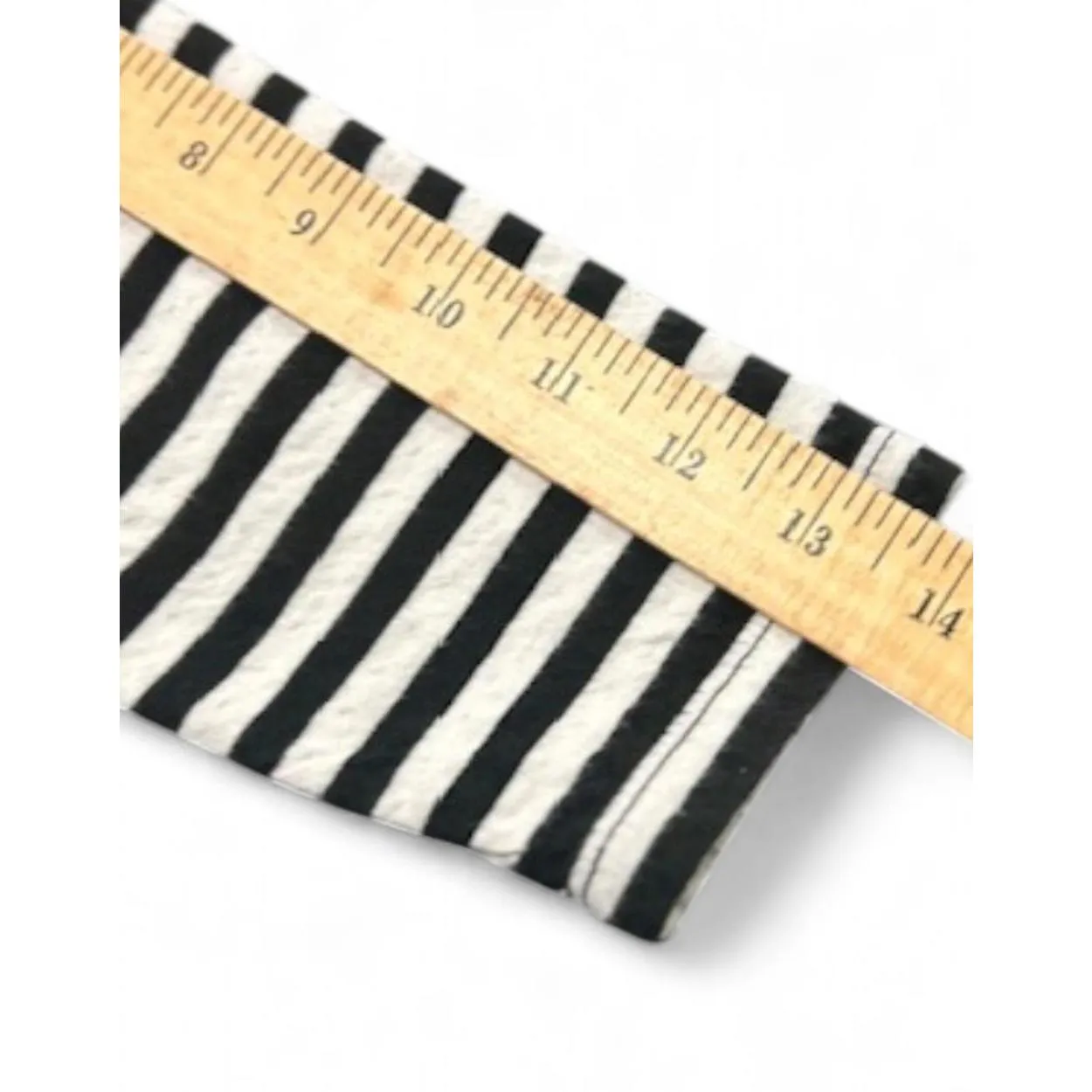 Chaps Women’s Size Small Black & White Striped Hoodie Clean-lined Preppy Coastal - Image 9