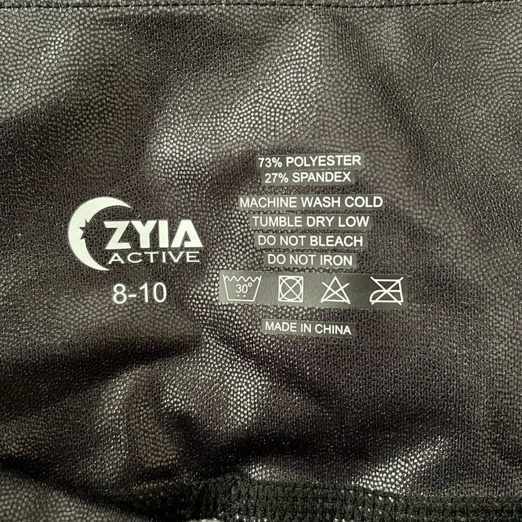 ZYIA Light N Tight Liquid Shine Metallic Ombré High Rise B/W Leggings 8 - Image 7