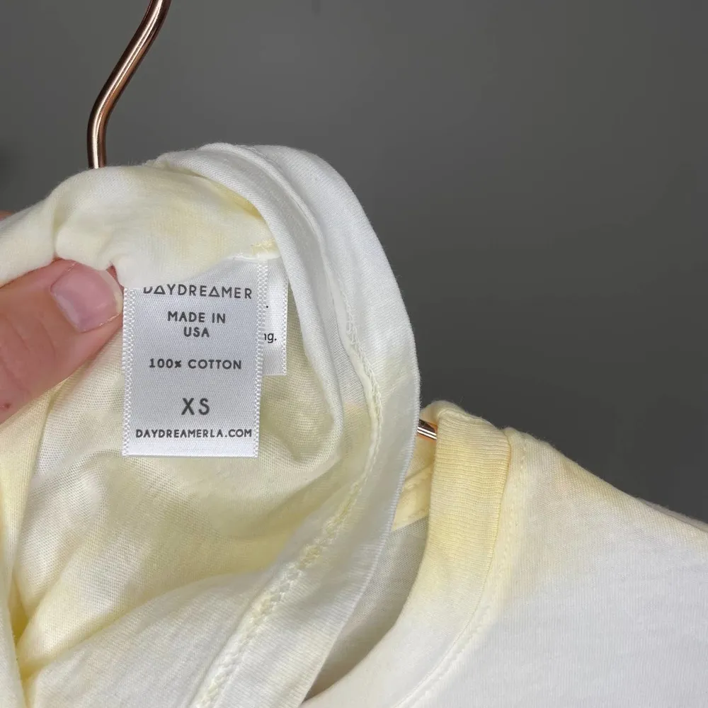 Daydreamer The Beach Boys in Concert Boyfriend Tee in Yellow Fizz Tie Dye Color - Image 7