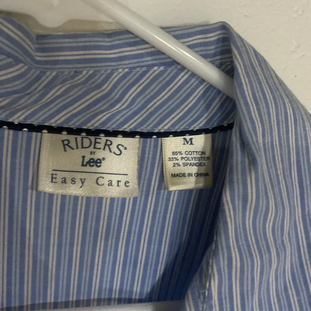 Riders lee button down blouse medium - Image 4