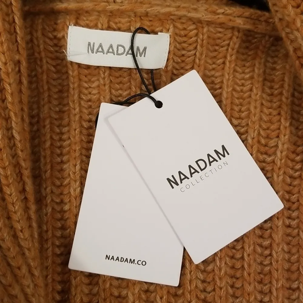💕NAADAM💕 Cashmere Fisherman Shawl Cardigan ~ Ginger Brown XL NWT - Image 13