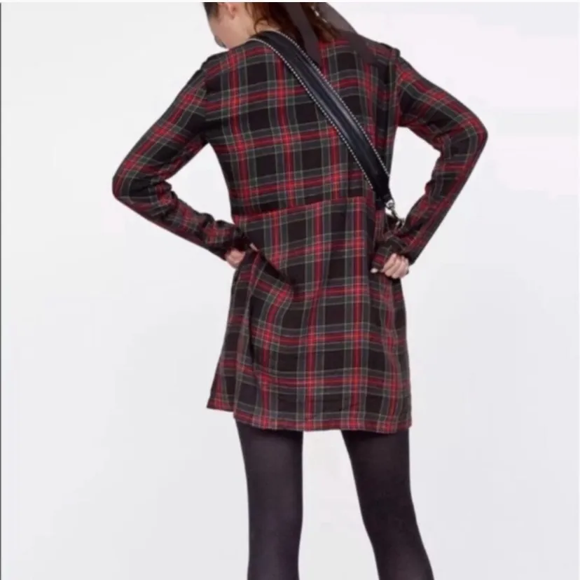 NWOT Plaid tartan mini dress Size XS - Image 7