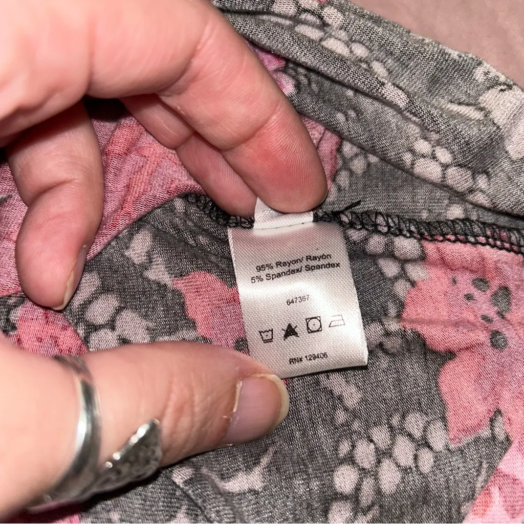 Venus floral mock halter neck long sleeve bodycon ruched midi dress M keyhole - Image 9