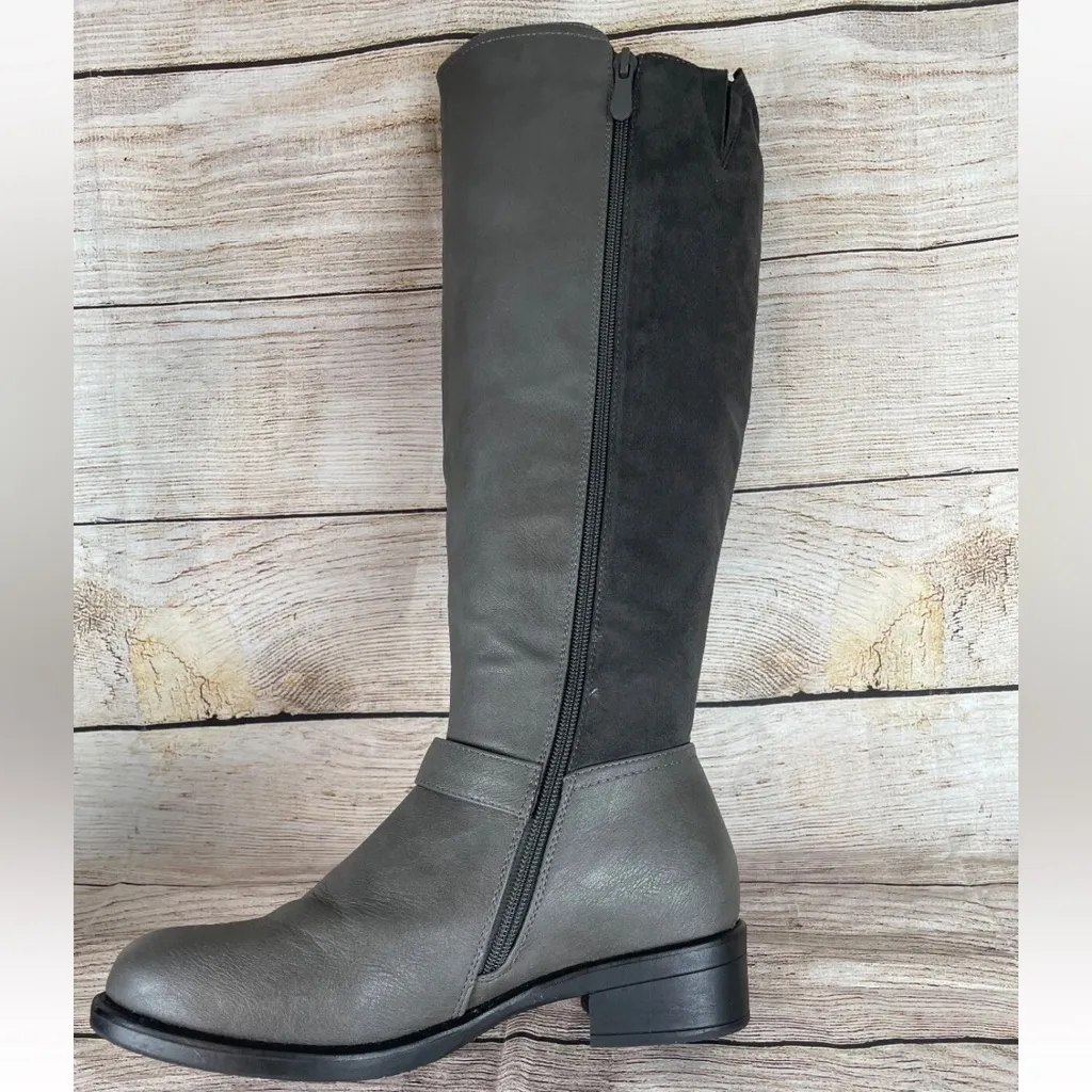 Dream Pairs Gray Over the Knee Riding Boots Size 6 - Image 4