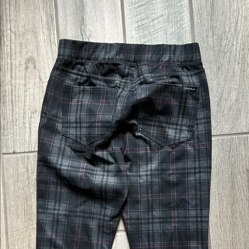 Sanctuary Black and Gray Plaid Pants - Image 5