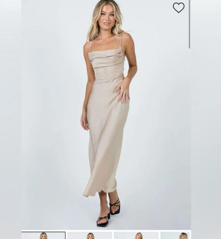Princess Polly Midi Satin Dress - Image 2