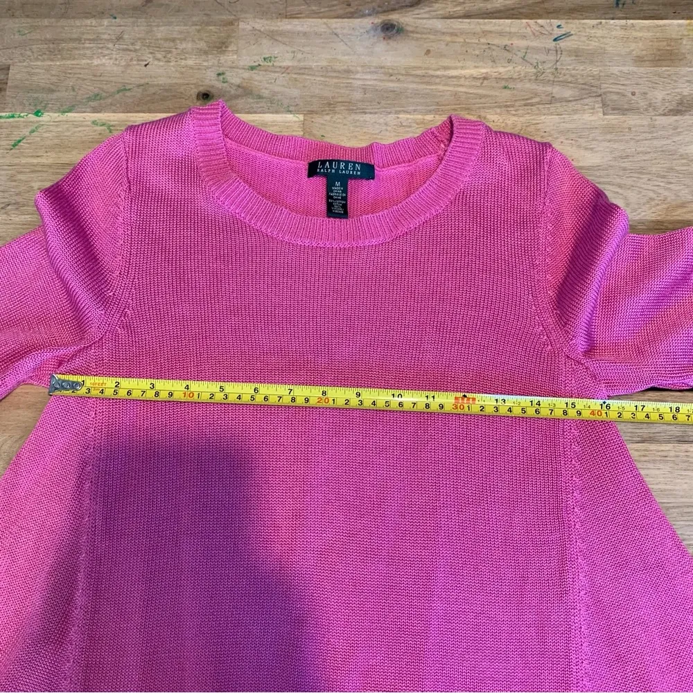 Lauren Ralph Lauren Pink Trapeze Sweater M - Image 3