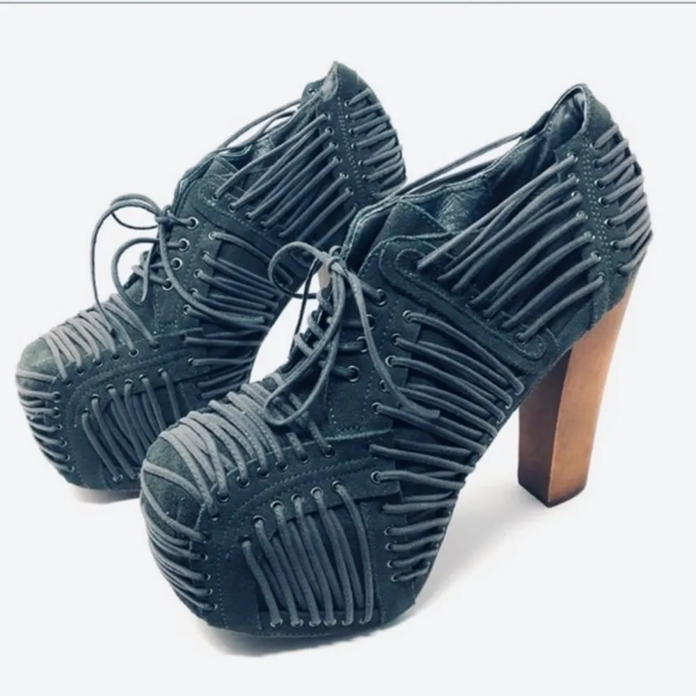 Jeffrey Campbell Handmade Havana last  laced platform heels - Image 6