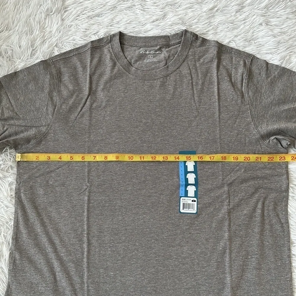 Eddie Bauer Men’s short sleeve Basic Tee in heather gray size Large - Image 8
