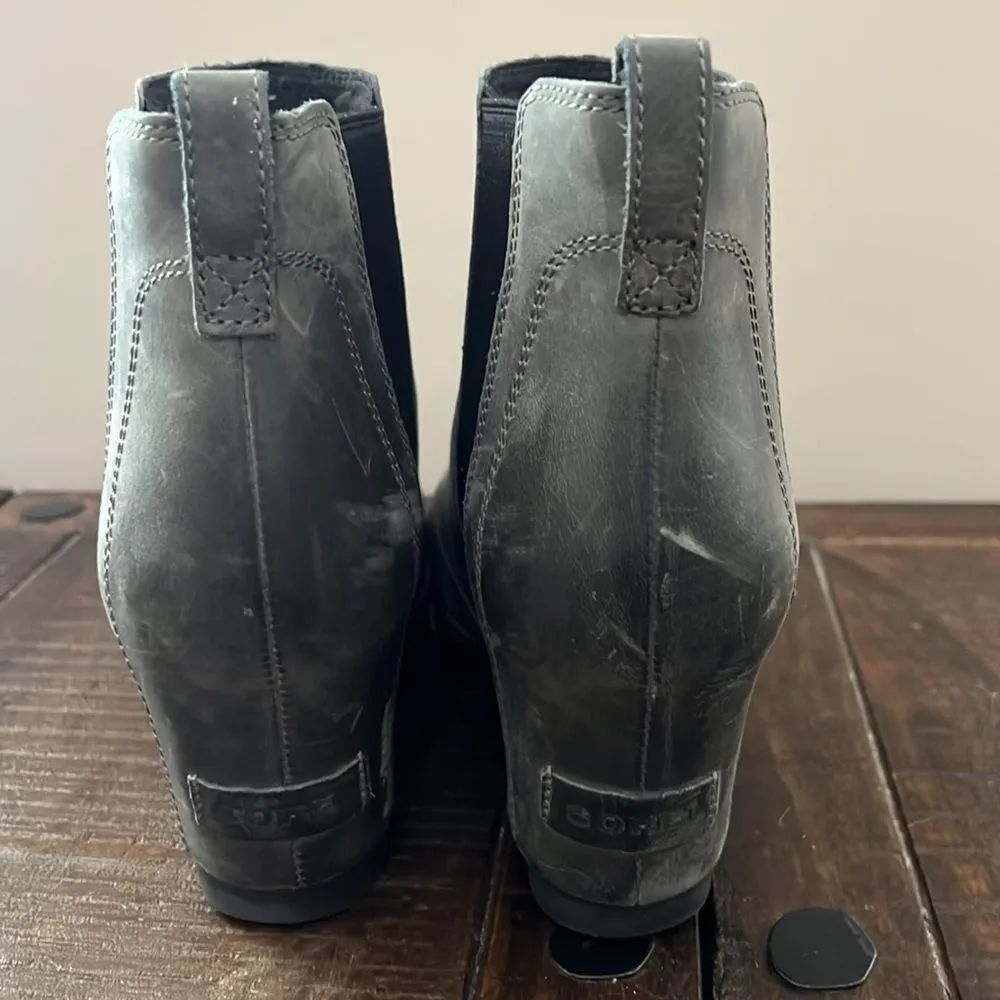 Sorel Wedge Mid Boot Waterproof Dark Gray Fog Size 10 Womens - Image 2