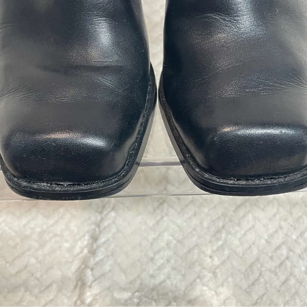 Harley Davidson Darma Black Leather Harness Mule square toe size 7 | bikercore - Image 3