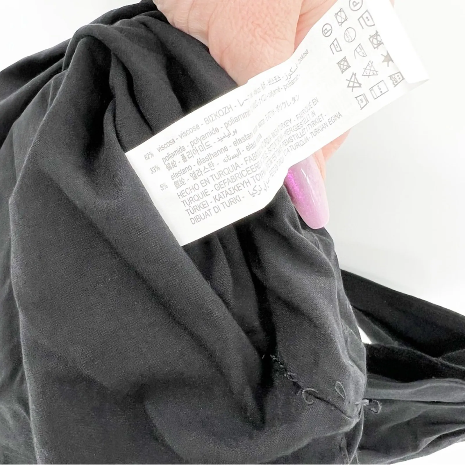 NWT ZARA Cut Out Gathered Mini Skirt S Black‎ - Image 7