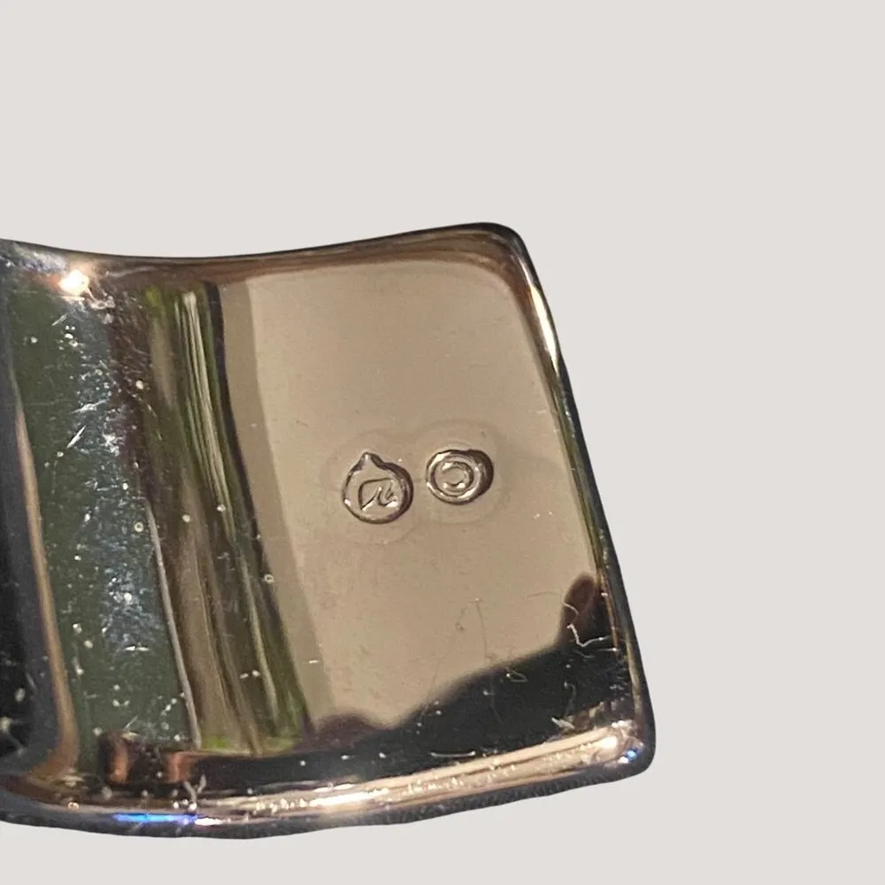 Wide Swarovski Beauty Silver Cream Crystal Bling Cuff Bracelet  Adjustable - Image 3