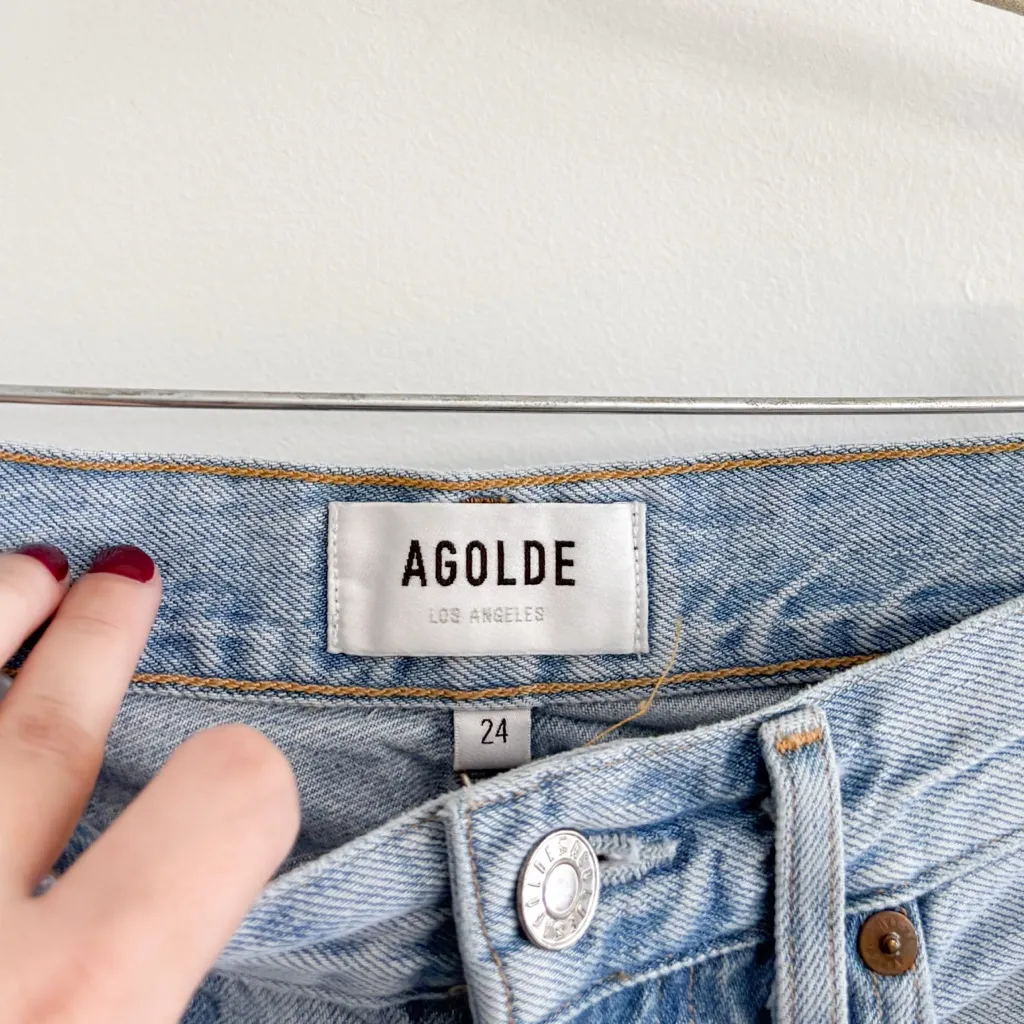 Agolde Riley High Rise Straight Crop Jeans Shatter 24 - Image 7