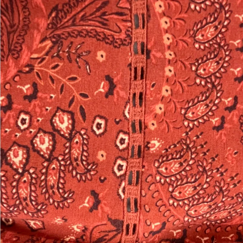 Daniel Rainn Burnt Orange Peasant Blouse - Image 4