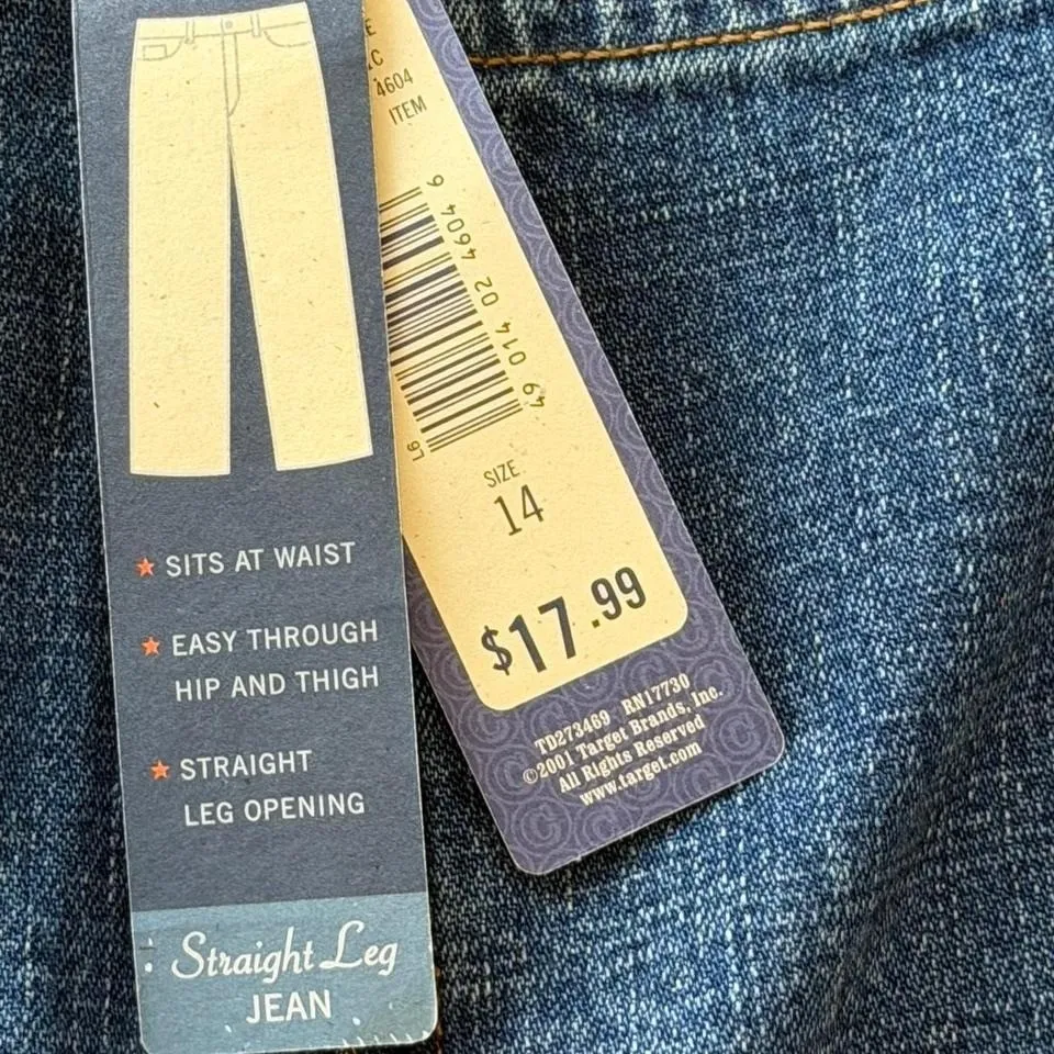 Vintage 90's Cherokee Relaxed Fit High Rise Dark Wash‎ Jeans - Image 4