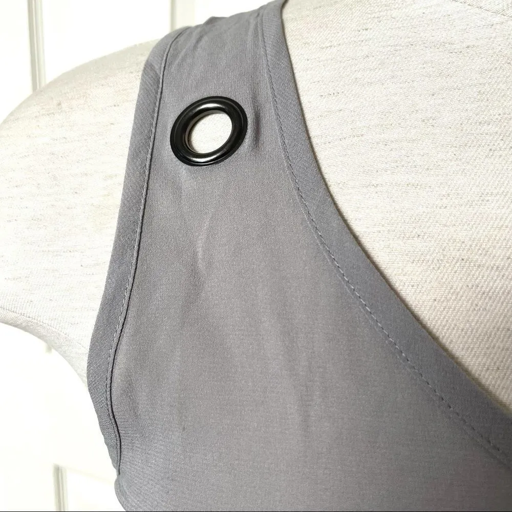 Bebe embellished grey  bib bubble tank  XXS - Image 4