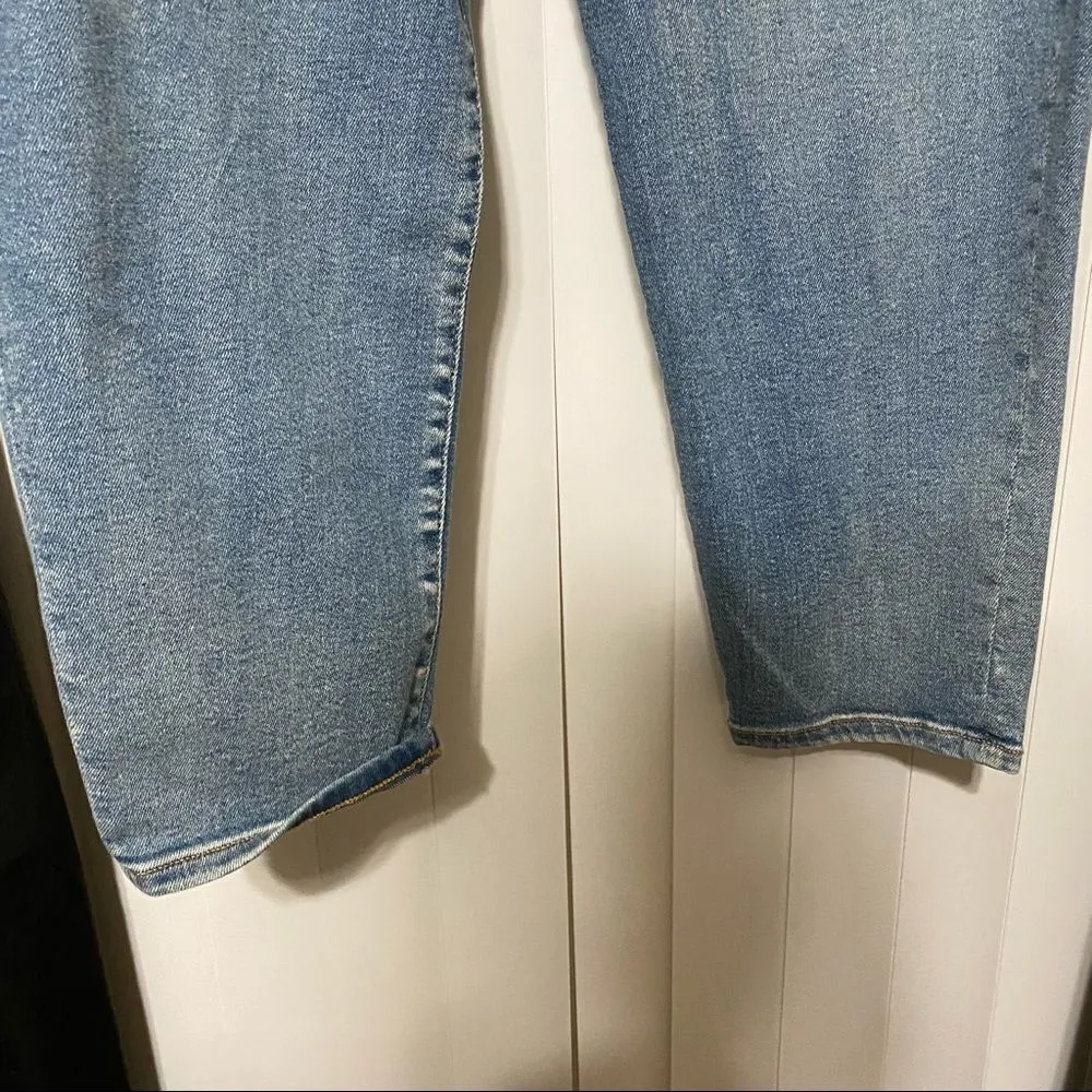 AVA•VIV cinched waist denim blue jeans - Image 2