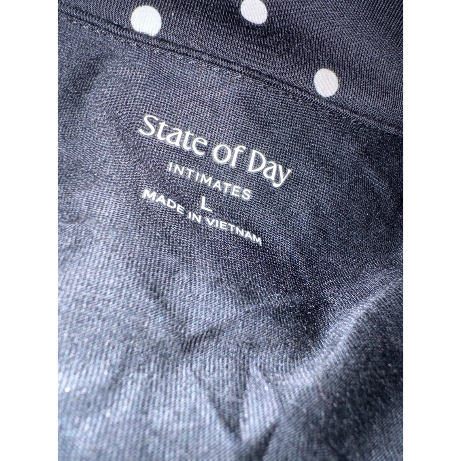 Brand New State of Day Women's Size Large Black Dot Lounge Pajama Set - Image 8