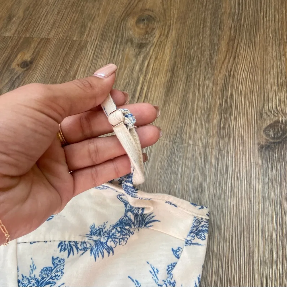 Cider Blue and White Toile Print Bodysuit - Image 5