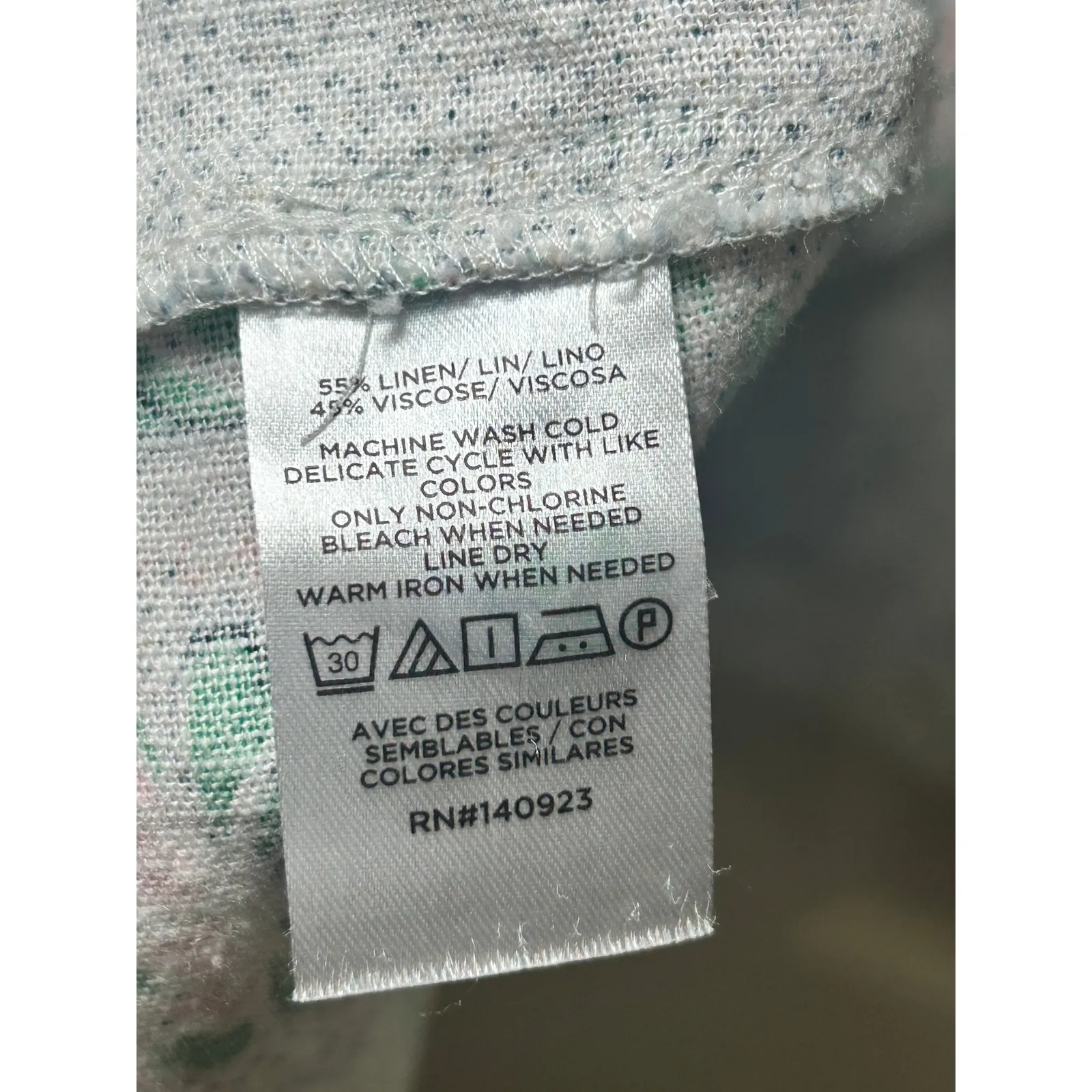 NWT LOFT Linen Floral Wrap Dress Ruffle Hem Short‎ Sleeve Casual Summer Size 2 - Image 5