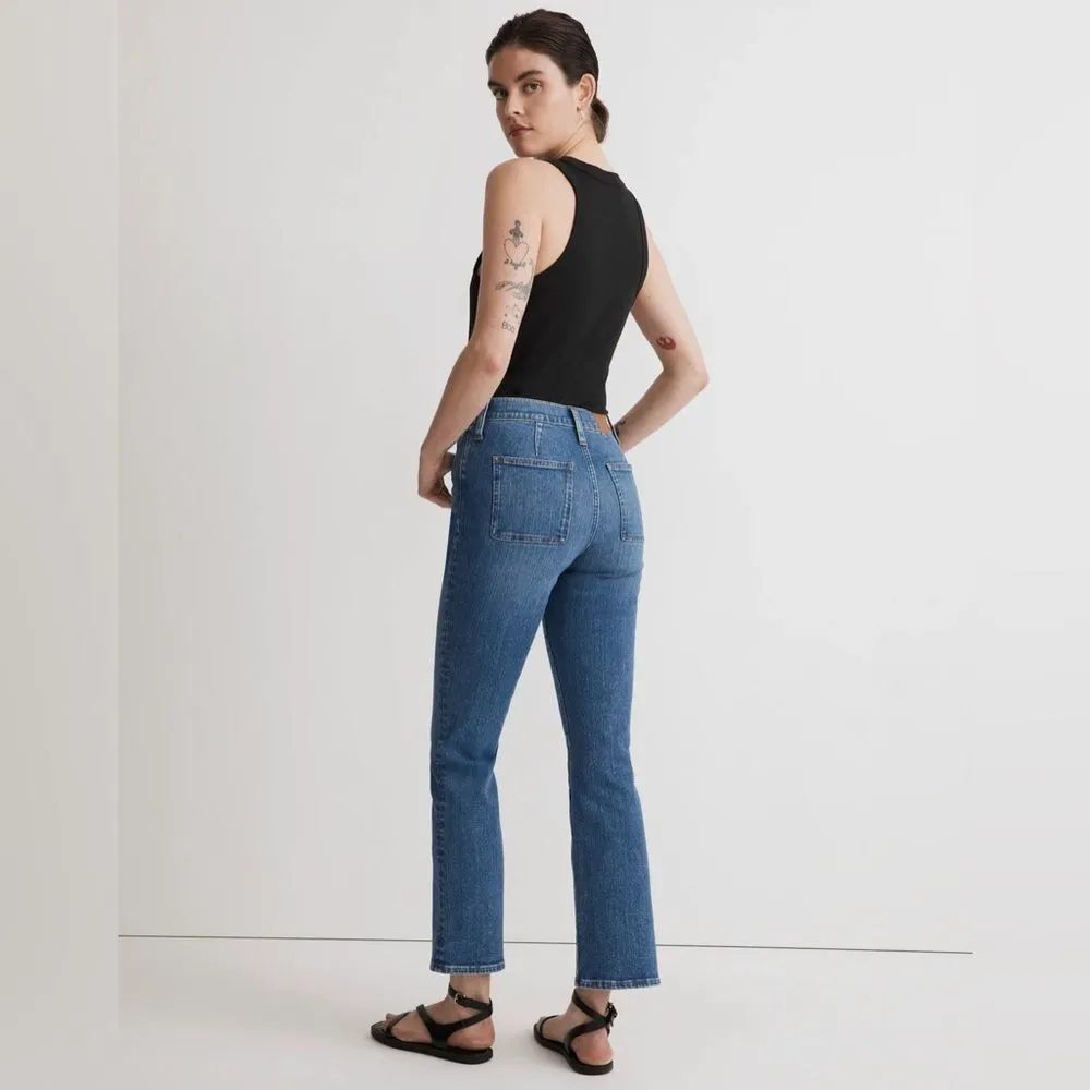 Madewell‎ Kick Out Crop Jeans Size 24 in Saywell Wash Front Yoke - Image 4